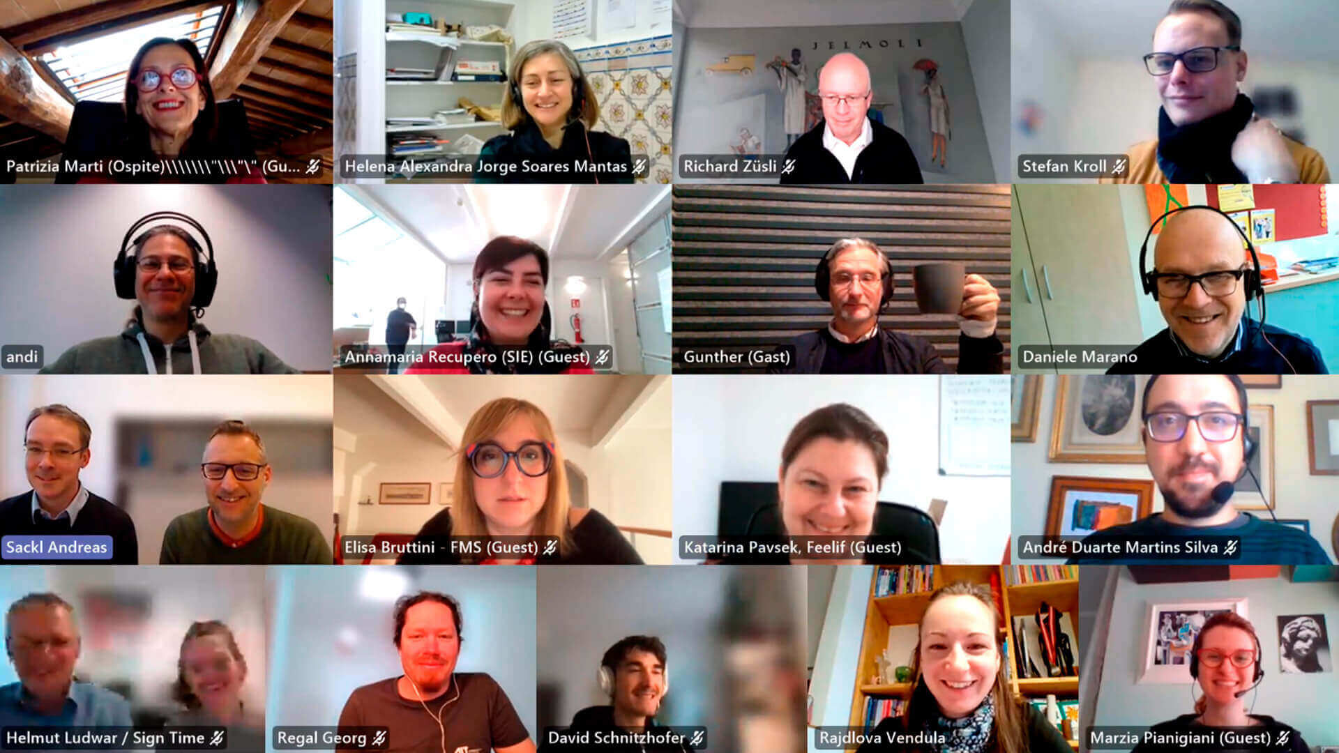 online kick off meeting with all the partners